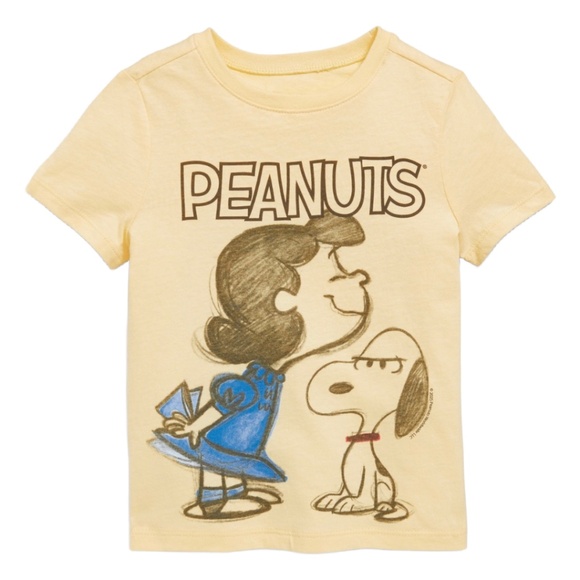 Peanuts Snoopy Charlie Brown Graphic T-Shirt Short Sleeve Toddler Unisex NWT - Picture 2 of 10